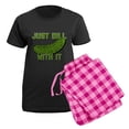 thumbnail image 5 of CafePress - Just Dill With It Women's Dark Pajamas - Women's Short Sleeve Print T-Shirt and Pants Dark Cotton Pajama Set, 5 of 7