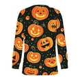 thumbnail image 5 of Fartey Womens Halloween Long Sleeve Shirts Cute Halloween PrintedTops Dress Dressy Comfy Crew Neck Pullover Tops,XL, 5 of 5