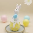 thumbnail image 1 of Figurines de Lapin de Pâques, Décorations en Résine avec Design d'Œufs de Pâques Pastel pour Décoration de Printemps, Plateaux, Décorations d'Œufs de Lapin de Pâques, Décorations de Lapin de Printemps, Figurines pour Décoration de Table pour Fête, Maison, Vacances, 1 of 6