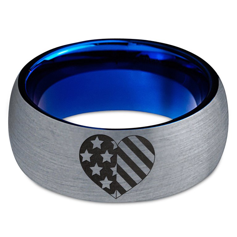 Thin Blue Line Men Ring