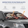 thumbnail image 5 of Uemuo Retro American Eagle A Printed 2 PCS Car Windshield Sun Shade, Auto Sun Heat and UV Rays Blocker, Foldable Automotive Front Window Sunshade Protector, 5 of 7