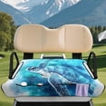 thumbnail image 3 of XYZCANDO Sea Turtle Print 2-Seater Golf Cart Seat Cover with 4 Storage Pockets | Non-Slip Washable Universal Protector, 3 of 8