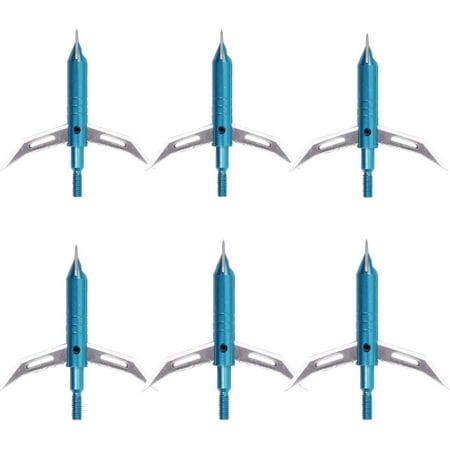 Hunting Broadheads 12PK 3 Blades Archery Broadheads 100 Grain Screw-In Arrow Heads Arrow Tips Compatible Recurve Bow Compound Bow Crossbow Traditional Bows Plastic Portable Arrowheads Case