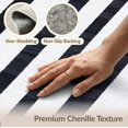 thumbnail image 6 of ODIKA 6'x9' Washable Area Rug Easy Care, Non-Shedding, Under Minimalist Monochrome Striped Welcome Contemporary Doormat for Queen Size Bedroom Bed Master Suite, 6 of 7