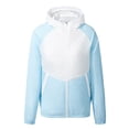 thumbnail image 2 of Karymi Spring Jackets for Women Men Women Cooling Fan Jacket, Color Block Zip Up Hooded Air Conditioning Work Coat, Outdoor Jacket with Zipper Pockets Spring Jackets for Women, 2 of 6