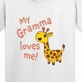 thumbnail image 4 of Inktastic My Gramma Loves Me Cute Giraffe Youth T-Shirt, 4 of 5