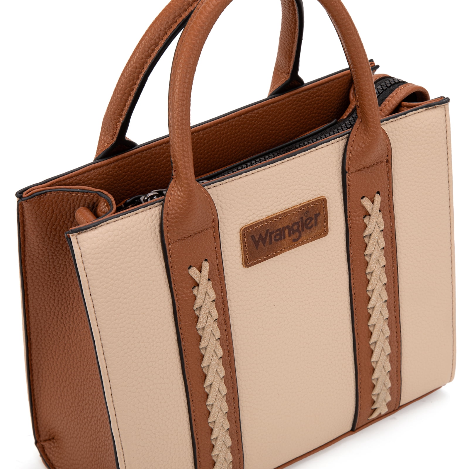 Wrangler Tote Bags for Women and Purse for Women with Adjustable Strap, Tan