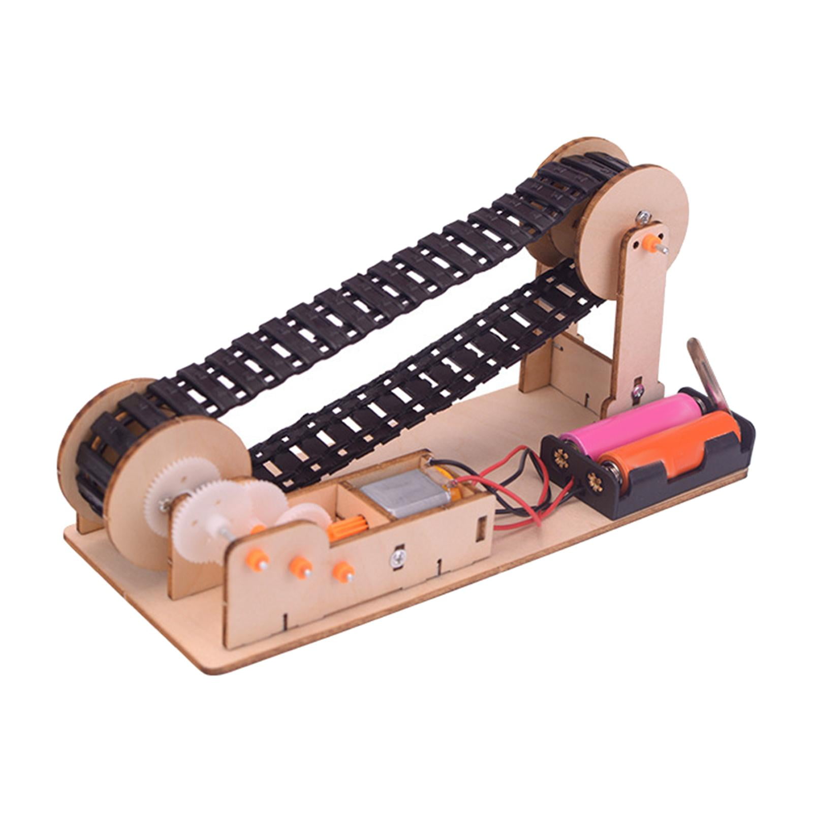 DIY Wooden Science Experiment Kits Conveyor Belt Model Children Wooden Building Walmart