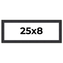 25x8 Frame Black Real Wood Picture Frame Width 1.25 Inches | Interior Frame Depth 0.5 Inches |