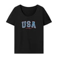 thumbnail image 1 of Camiseta de mujer de verano suave clásica con cuello redondo para vacaciones, uso diario, senderismo M, 1 of 7