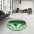 thumbnail image 4 of Ahgly Company Machine Washable Indoor Round Transitional Dark Forest Green Area Rugs, 5' Round, 4 of 7