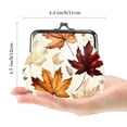 thumbnail image 2 of Thanksgiving Leaves Stylish Coin Purse Wallet with 0.7 Microfiber Zinc Alloy Jaws, 4.3x4.7 in/11x12 cm Size, 2 of 7