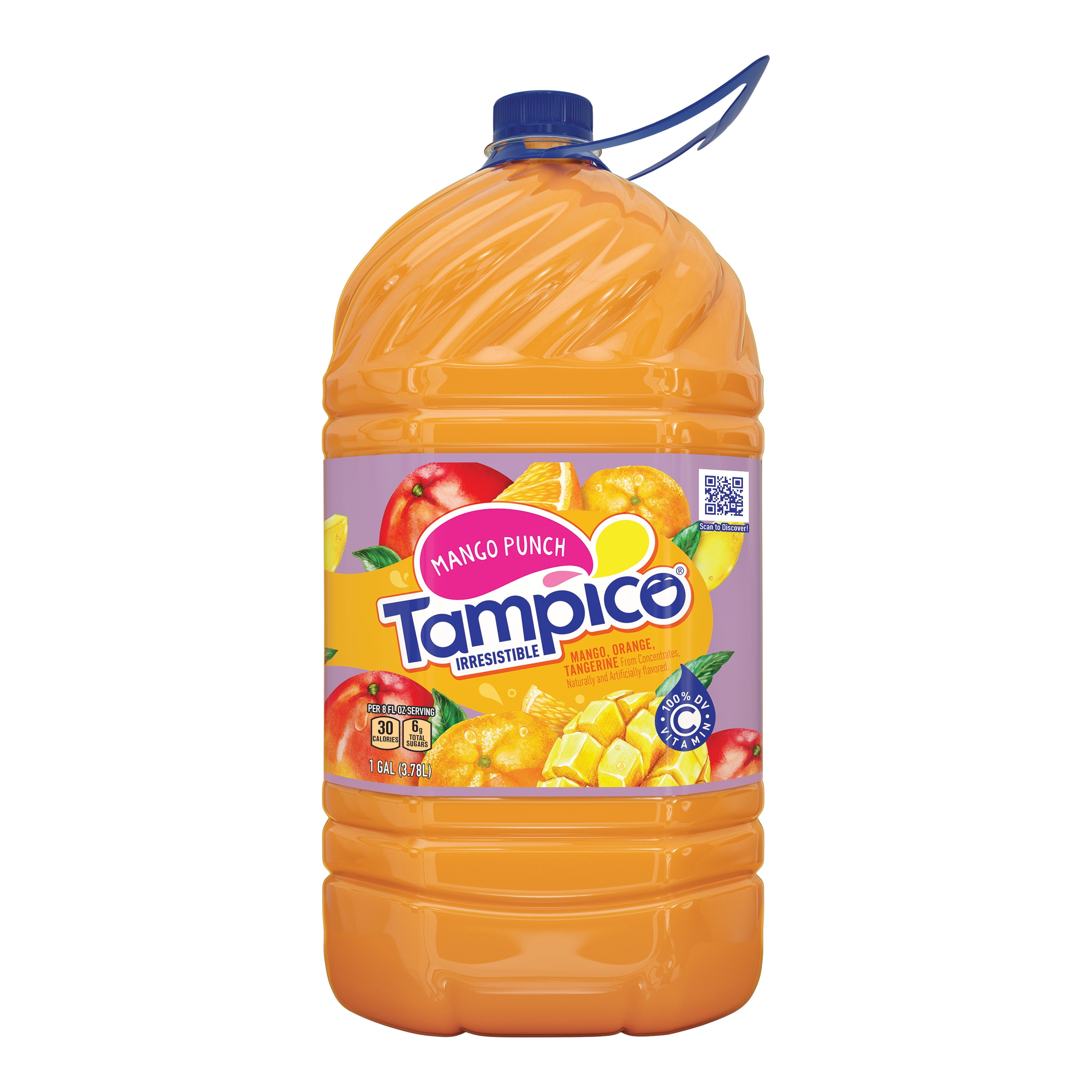 (8 pack) Tampico Mango Fruit Punch, Mango Orange Tangerine Juice Drink 1 Gallon.