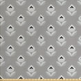 thumbnail image 1 of Abstract Fabric by the Yard, Achromatic Simple Repetition of Geometric Flower, Decorative Upholstery Fabric for Chairs & Home Accents, Taupe Grey Multicolor by Ambesonne, 1 of 4