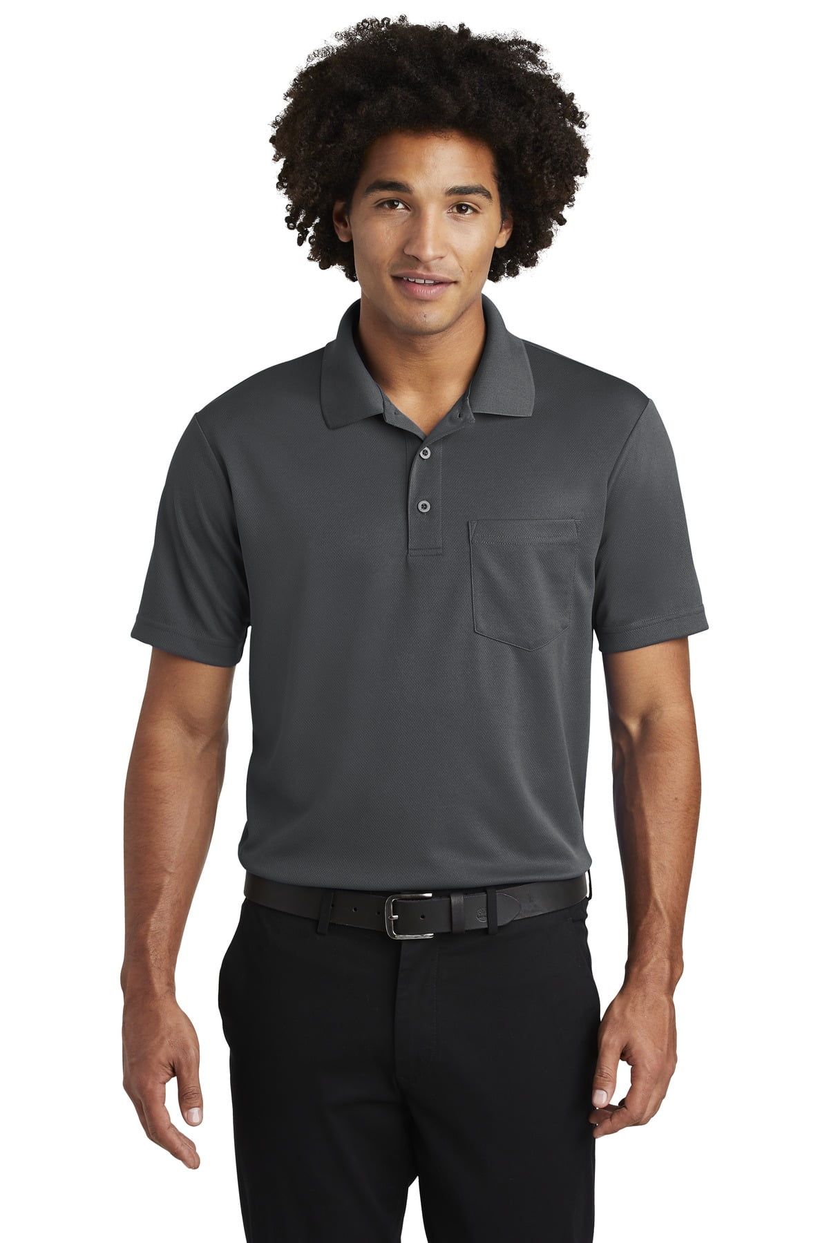SportTek PosiCharge Racer Mesh Pocket Polo. ST640P
