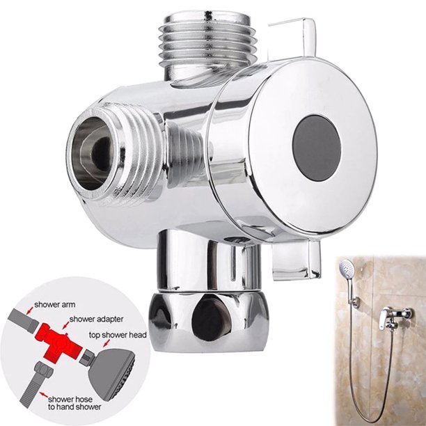 1/2 Inch Shower Arm Mounted Diverter Three Way Tadapter Valve For