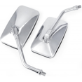 thumbnail image 1 of Universal Chrome Motorcycle Mirrors, 10mm Rear View Side Mirrors Handle Bar End_Special Gift, 1 of 5