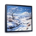 thumbnail image 2 of Designart "Solitude Amidst Winter s Snow IX" Landscapes Floater Framed Wall Art Living Room, 2 of 7
