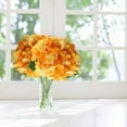 thumbnail image 2 of XJGHHSY Hydrangea Artificial Flowers,3 Pcs 16" Real Touch Lifelike Silk Artificial Hydrangeas, Full Fake Flowers for Bouquet Table Centerpieces Spring Wedding Indoor Home,Orange, 2 of 5
