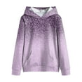 thumbnail image 5 of Gibobby Hoodies for Teen Girls Casual Fashion Gradient Oversized Long Sleeve Hooded Sweatshirt Kids Cozy Pullover Tops with Pockets(Light Purple,7-8 Years), 5 of 6