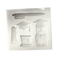 thumbnail image 2 of TIMIFIS Fondant Mold Graduation Theme Chocolate Fondant Cake Graduation Cap Decoration Decoration Baking Glue Kitchen Gadgets, 2 of 2