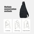 thumbnail image 6 of Mecorevx Waterproof Sling Bag Crossbody Bag for Men Slim Chest Backpack Man Purse Small Shoulder Bag for Travel Hiking(Black), 6 of 7