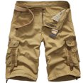 thumbnail image 2 of Fanxing Mens Cargo Shorts Cotton Loose Fit Camouflage Camo Cargo Short Men's Cargo Camo Short Outdoor Work Casual Shorts No Belt Men Short with Pocket Blue Khaki,XXL, 2 of 9