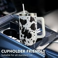 thumbnail image 4 of 40oz Cow Insulated Tumbler With Straws and Lid,Stainless Steel Coffee Tumbler with Handle Double Vacuum Leak Proof Travel Coffee Mug Cup Water Bottle Home,Dishwasher Safe For Office, Party, 4 of 6