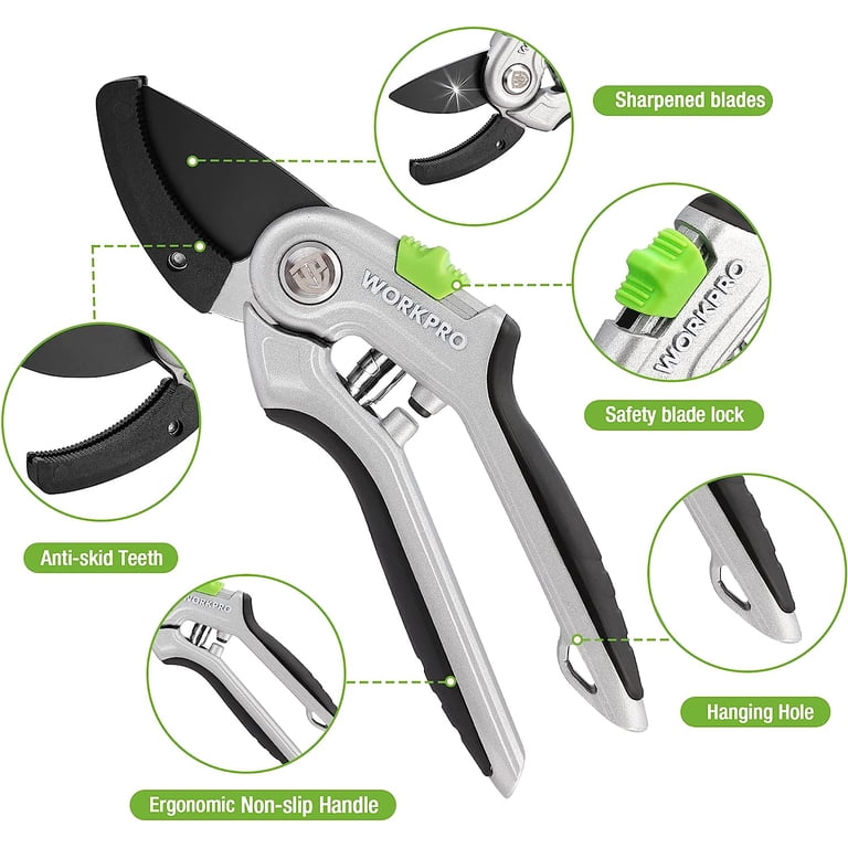 Workpro Heavy Duty Garden Anvil Pruning Shears photo 5