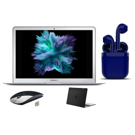 Restored Apple MacBook Air 13.3-inch Intel Core i5 1.6GHz 8GB RAM 256GB SSD Bundle: Wireless Mouse, Black Case, Bluetooth/Wireless Airbuds By Certified 2 Day Express (Refurbished)