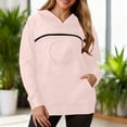 thumbnail image 5 of Fsqjgq Womens Fleece Hoodie with Kangaroo Pet Pocket, Sweatshirt for Holding Small Cats and Dogs, 5 of 8