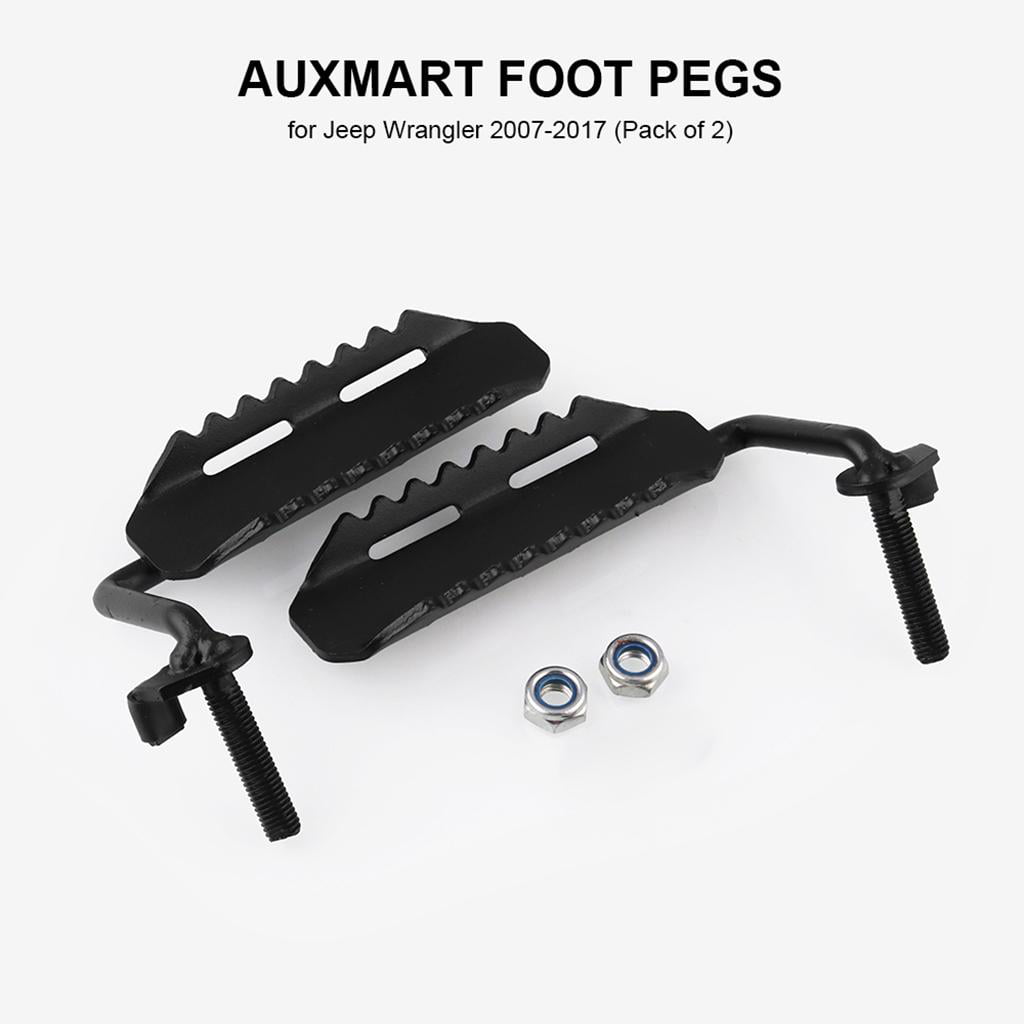 Pack of 2 AUXMART Foot Pegs for Jeep Wrangler 2007-2017 