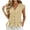Z43 Khaki, variant on Cap Sleeve Tops for Women V Neck Button Down Blouses Pleated Peplum Hem Textured Tunic Shirts Casual Flattering Slim Fit Holiday Summer Clothes Navy,XXL