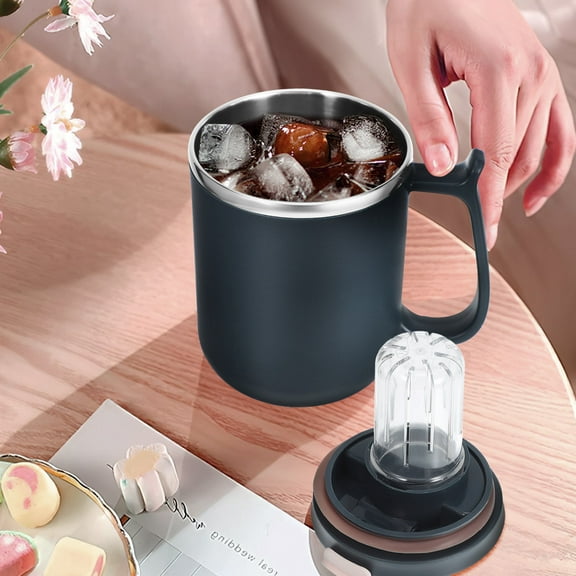 WRITWAA Back to School Tea Mug Thermal Coffee Cup Denim Blue 1 Set