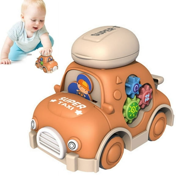Push Along Toy Vehicle，Cartoon  Friction Push and Go Toy Cars，Kids Toy Vehicle， Kids Toys,for Babies and Toddlers , Baby Birthday Gift
