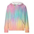 thumbnail image 6 of Craaazy Womens Hoodies Tie Dye Hoodies for Women Knit Long Sleeve Crew Neck Sweatshirt Trendy Drawstring Athletic Pullover With Pocket Gifts For Women, 6 of 6