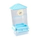 thumbnail image 5 of Accesorios de jaula de alimentación de jaulas de aves resistentes estacionamiento de alimentación de colgación automática transparente para pájaros Azul, 5 of 8