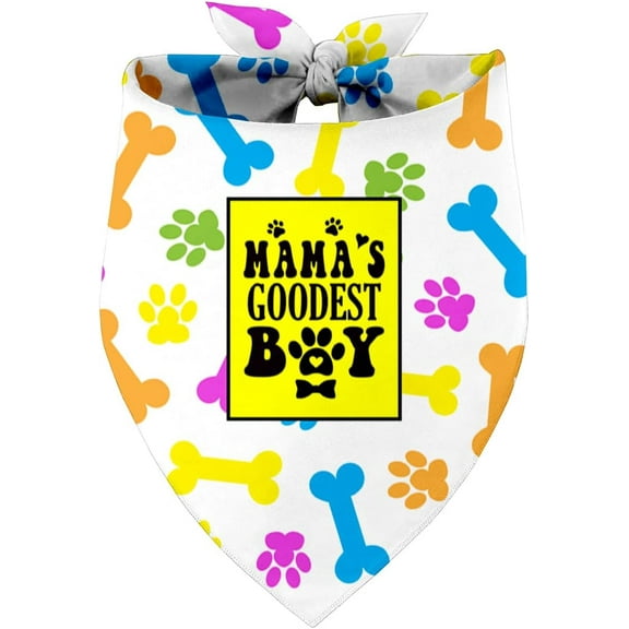 Mama’s Boy Dog Bandana, Dog Mom''s Boy Gift Dog Bandana, Pet Scarf Accessories, Printed Dog Bandanas Gift for Dog Lover Birthday or Christmas, for Small Medium Large Dogs(N9)