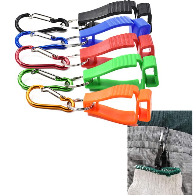 Paquete de 5 clips para guantes, guantes de seguridad, toallas, gafas, seguridad en el trabajo