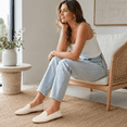 thumbnail image 5 of Women's Casual Slip-On Loafers Breathable Knit Flats Square Toe Walking Shoes Summer Beach Sandals, 5 of 6