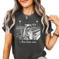thumbnail image 2 of I Live Here Now Funny Raccoon Football Shirt for Women Game Day Tailgate Tee for Football Mom Pepper Shirt Large, 2 of 7