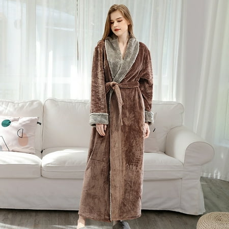 

Men s Women s Soft Fleece Plush Robe Full Length Long Bathrobe