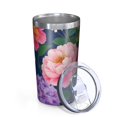 thumbnail image 2 of Colorful Floral Pattern 10oz Tumblers Stainless Steel Tumbler with Lid and Straw,Vacuum Insulated Double Wall Travel Tumbler Cups with Cleaning Brush for Coffee, Tea, 2 of 4