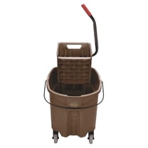 Rubbermaid Commercial Wavebrake 35 Quart Bucket/Wringer Combinations, Brown