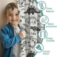 thumbnail image 3 of Blackout Kids Curtains,Dinosaurs Jurassic Text Pattern Childrens Insulated Curtains Set Of 2,Bedroom Essentials,Toddler Room Decor 42"x54", 3 of 5