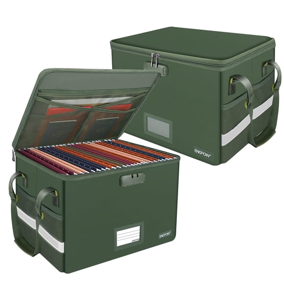 Caja para documentos ignífuga y con cerradura ENGPOW, portátil, paquete de 2