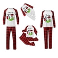 thumbnail image 1 of Conjuntos de pijamas navideños familiares a juego Grinch 2024, pijama de Grinch con parte superior y pantalones de pijama a cuadros, pijama de Grinch para niños y adultos para la familia, 3 Meses, 1 of 4