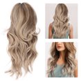 thumbnail image 4 of Peluca ondulada larga rubia clara de moda para mujer, perfecta para cosplay y fiestas (60 cm), 4 of 10