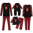 thumbnail image 1 of Pyjamas pour Bébé Bébé Noël Rayé Imprimé Combinaison à Manches Longues Vêtements de Famille Pyjamas Assortis Pyjamas de Noël en Liquidation, 1 of 9