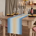 thumbnail image 2 of Table Runners 72 Inches Long Dress Scarves, Blue Ombre Farmhouse Kitchen/Dining Table Runner, Coffee Tablerunners, Modern Yellow Gradient Farmhouse Art 14x72 Inch, 2 of 9